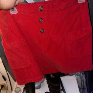 Little girls corduroy red skirt